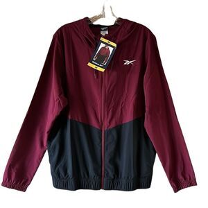 NEW Reebok Mens Full Zip Training Woven Jacket